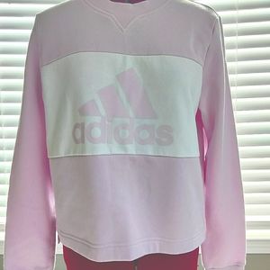 Sweatshirt Adidas pink and white size medium.